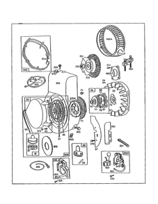 Housing-Blower/Clutch Diagram and Parts List for 130200-130299 1535-1543 Briggs and Stratton Engine
